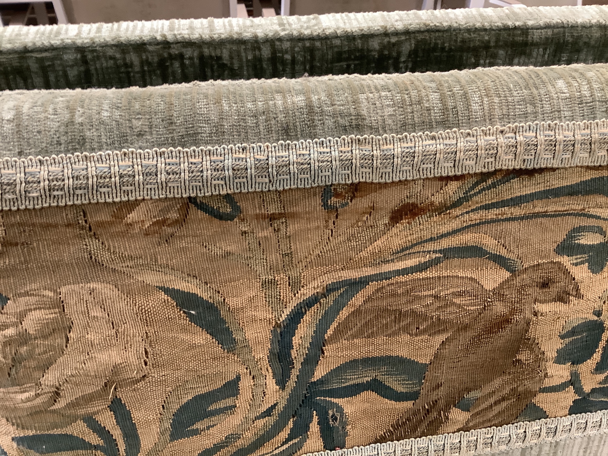 A pair of 18th century French walnut armchairs.